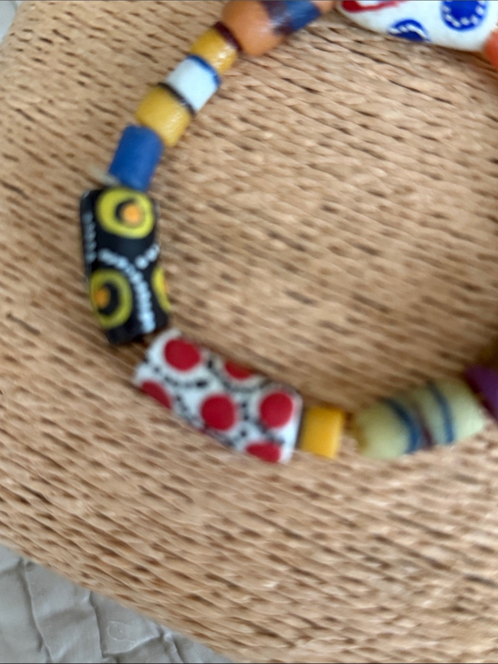 African trading beads stretch bracelet - Picture 8 of 8